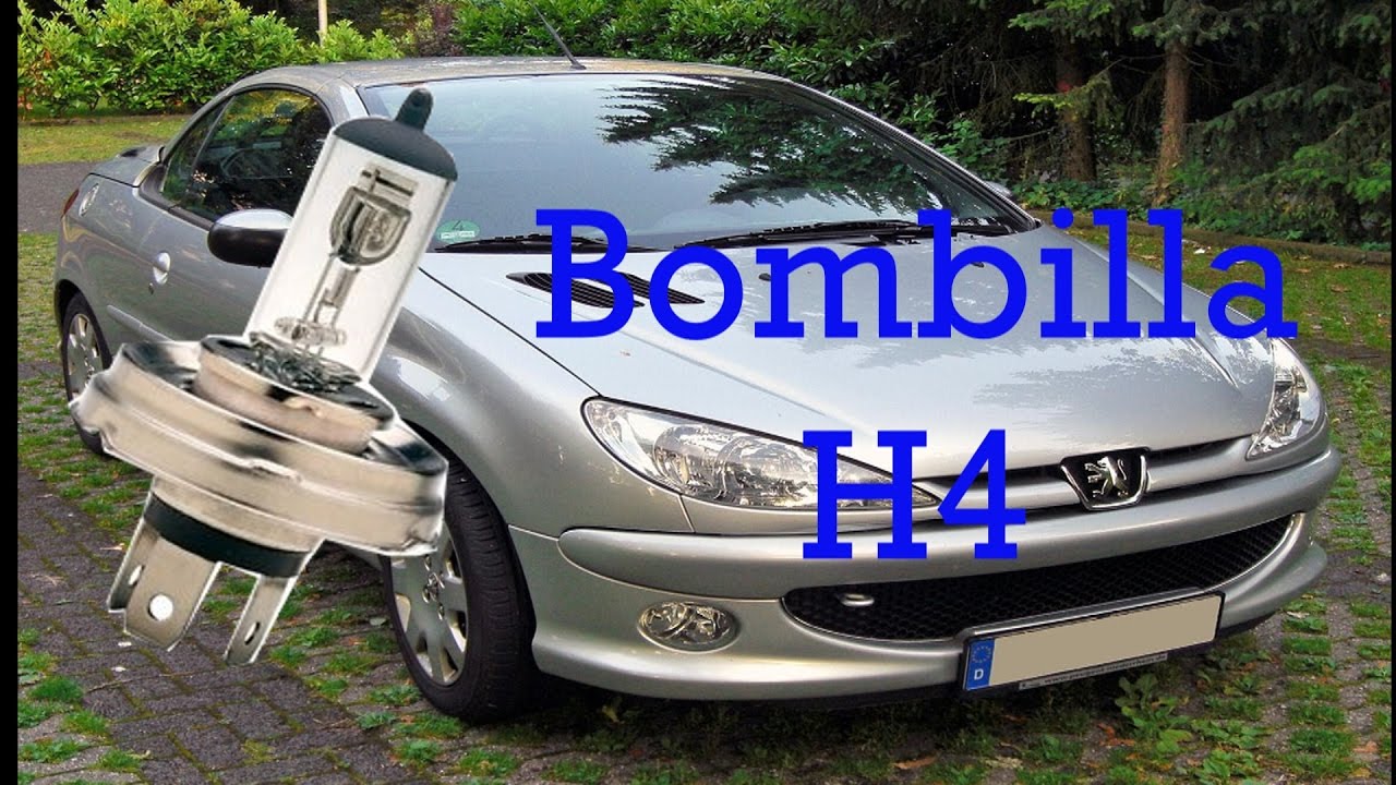 PEUGEOT 206: Cambio luz bombilla cruce H4, change bulb