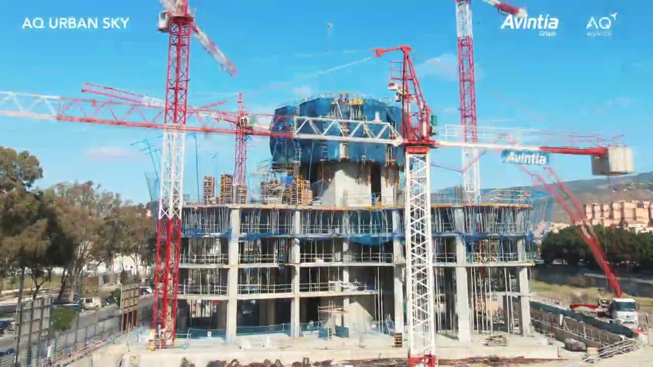Time-Lapse Construcción AQ Urban Sky, Málaga - enero 2023.