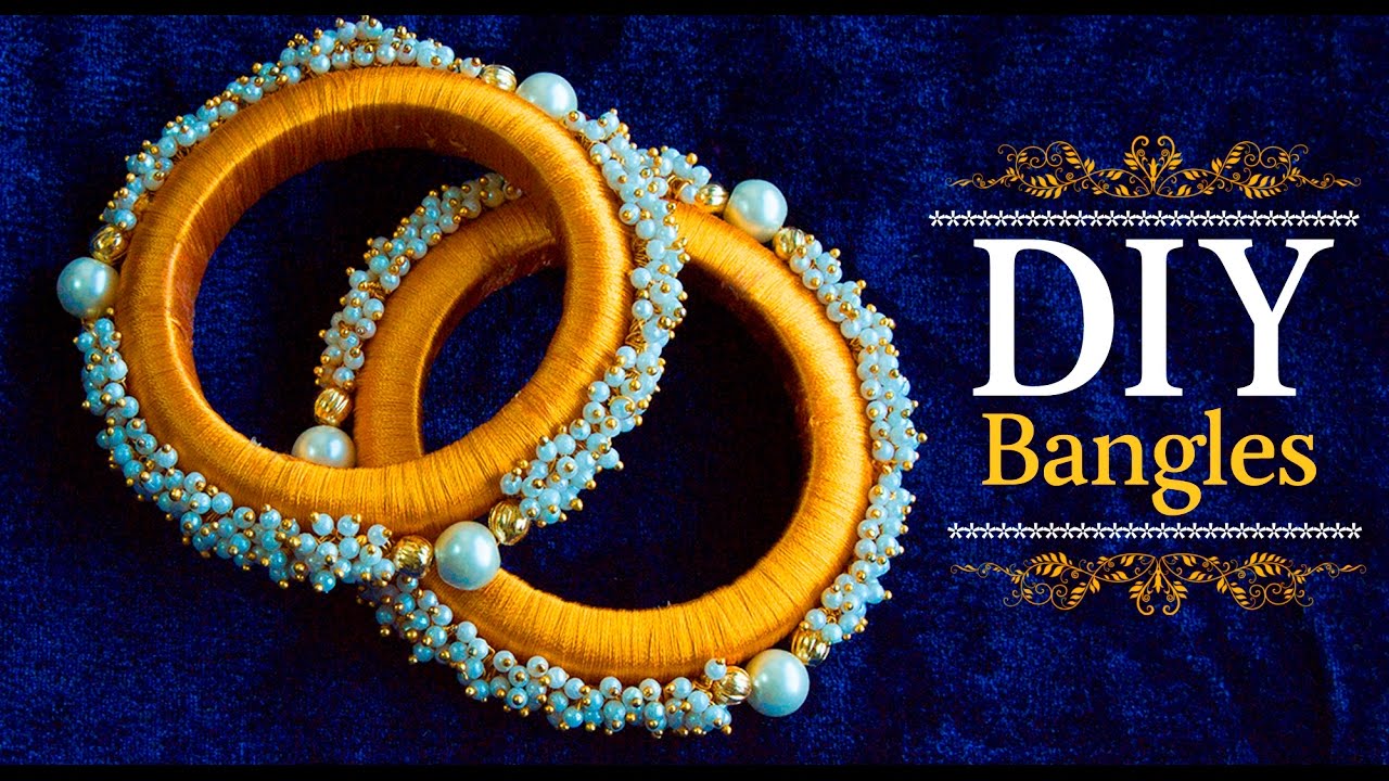 Make beautiful silk thread bangles at home|Bridal bangles|Designer jewelry| Beads art\vineeta mishra