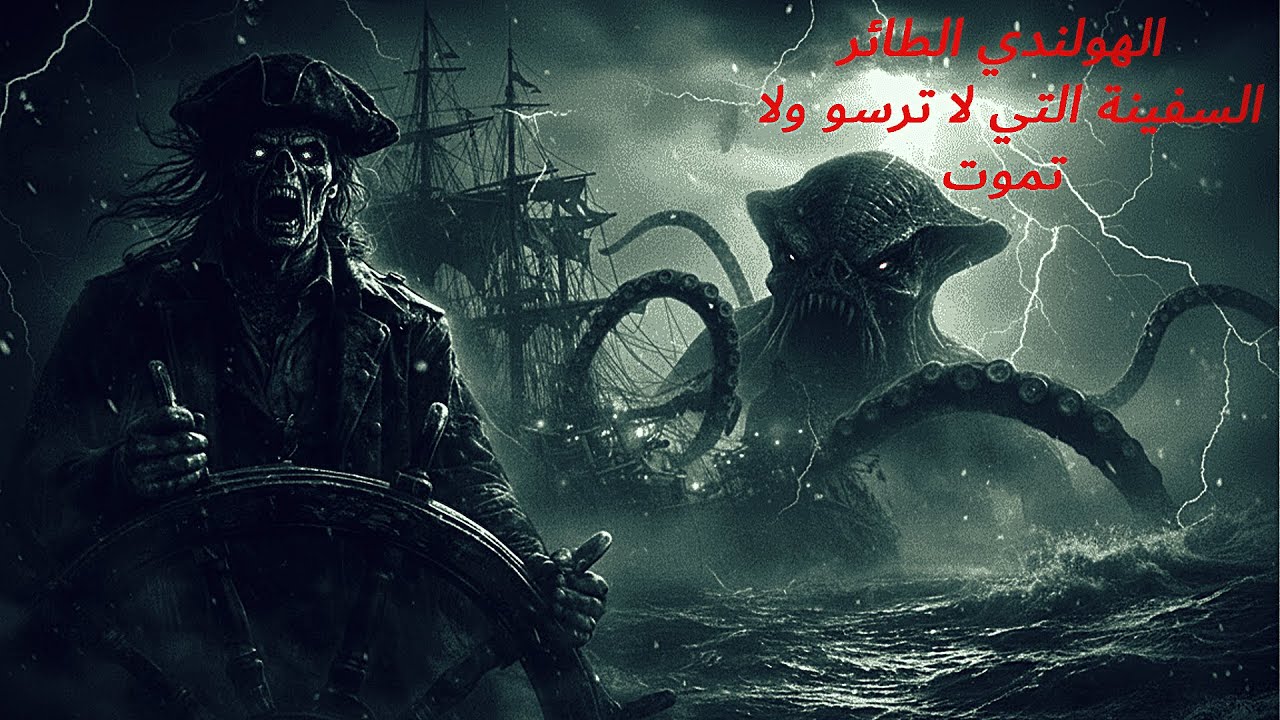 الهولندي الطائر: أسطورة السفينة التي رفضت أن تموت⚓👻 #أساطير_بحرية #قصص_رعب #horrorstories #ghostship