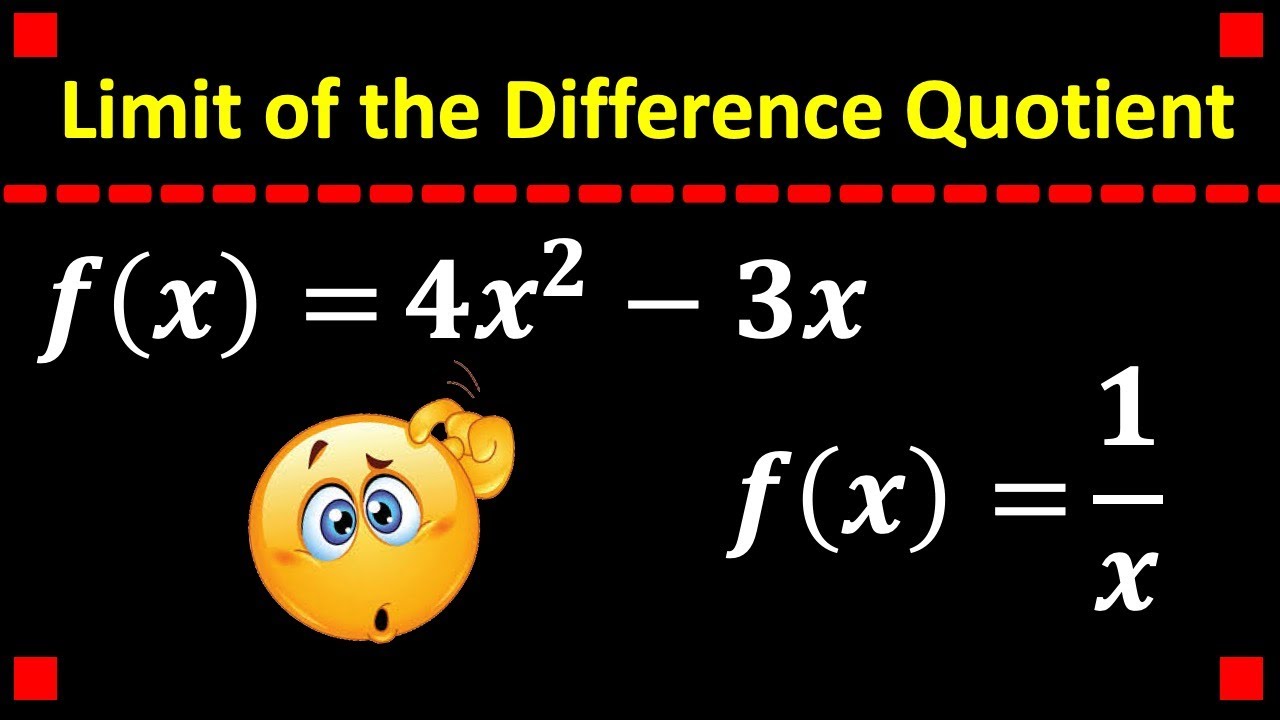 Taking the Limit of the Difference Quotient in Calculus