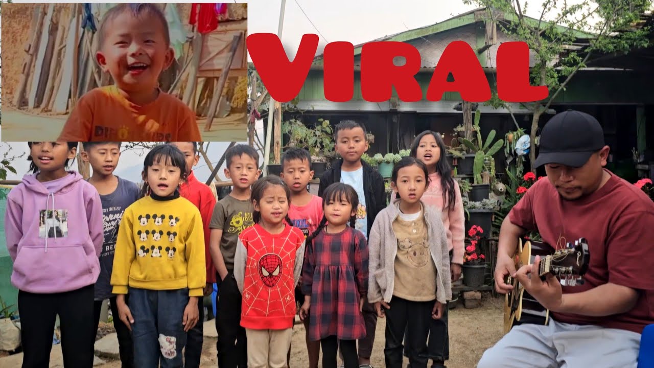 Neighbouring kids singing 'Ruvehu your style'|| Phek