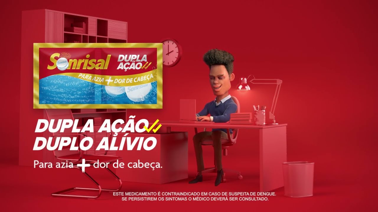 Sonrisal. Dupla A&ccedil;&atilde;o, Duplo Al&iacute;vio. Para azia + Dor de Cabe&ccedil;a