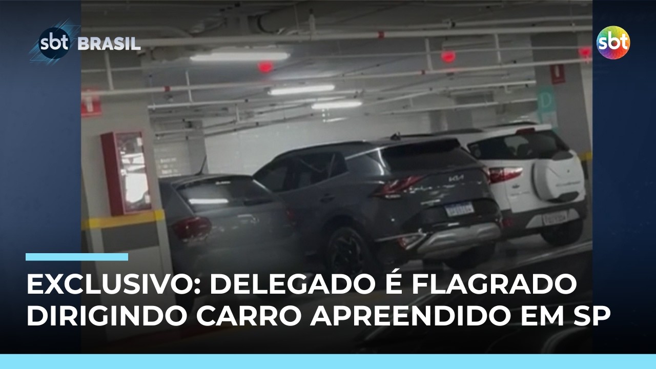 Exclusivo: Delegado é flagrado dirigindo carro de luxo apreendido em operação em SP | #SBTBrasil