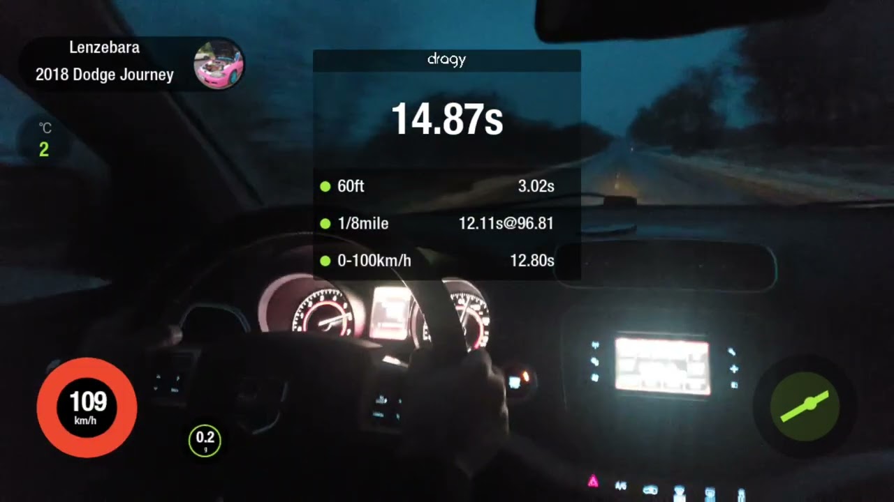 Dodge Journey 0-100 1/4 mile
