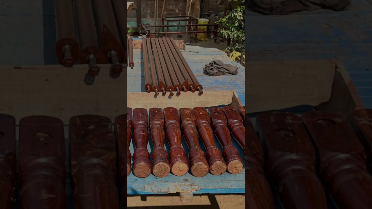 🪵 Sheesham Wood & Iron Pipe Cot Assembly | Amazing Traditional Charpai Making Process