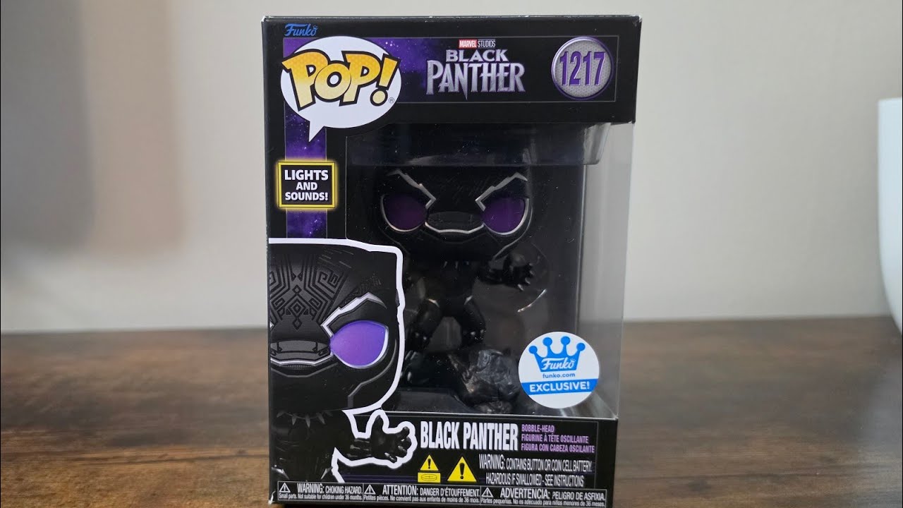 Обзор фигурки Funko Pop!: Marvel Studios Чёрная Пантера со световыми и звуковыми эффектами #marve...