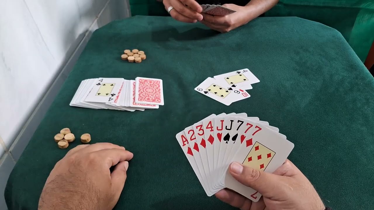 Jogando um baralho, jogo de pife