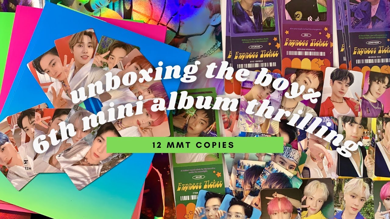 unboxing ☆ The Boyz 더보이즈 6th Mini Album Thrill-ing ☆ 12 mymusictaste copies