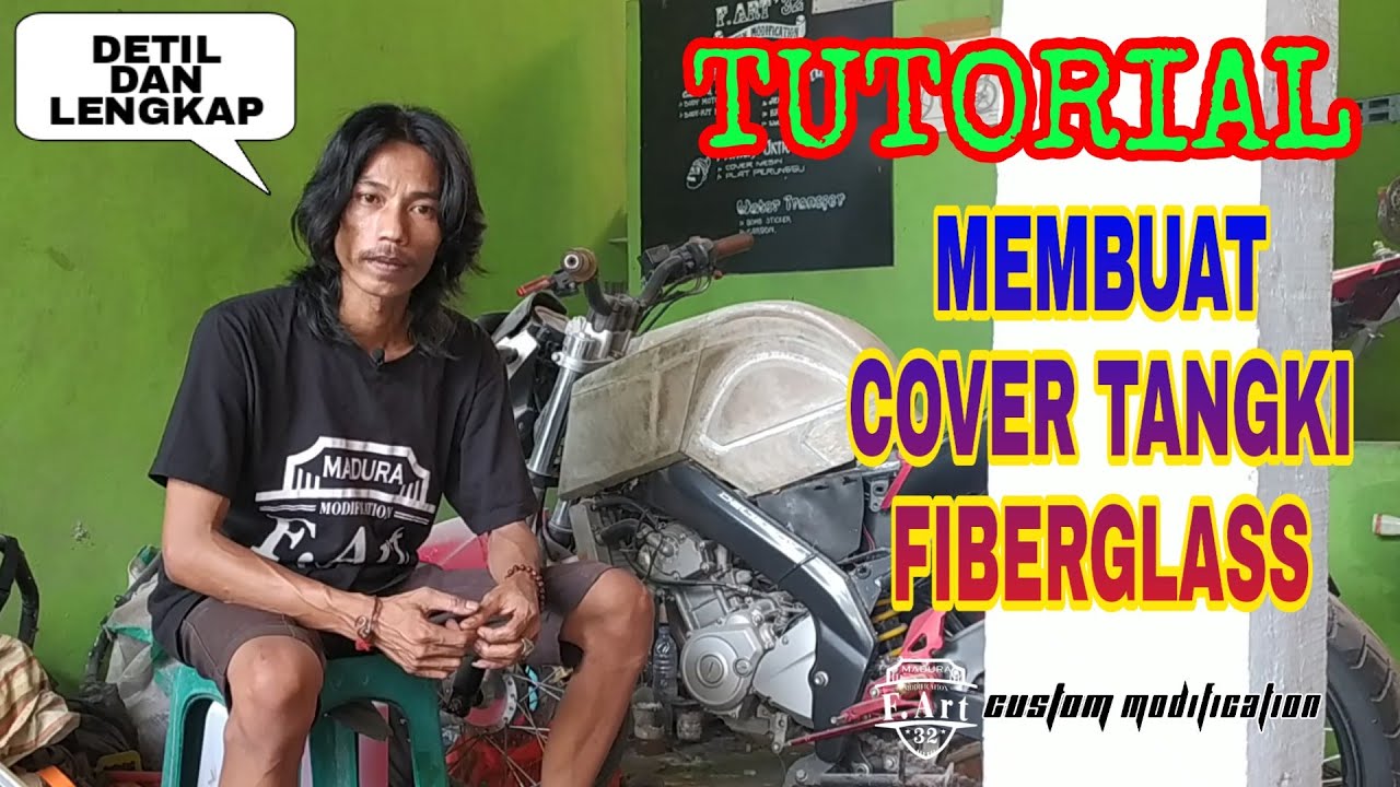 MEMBUAT COVER TANGKI FIBERGLASS - YAMAHA VIXION