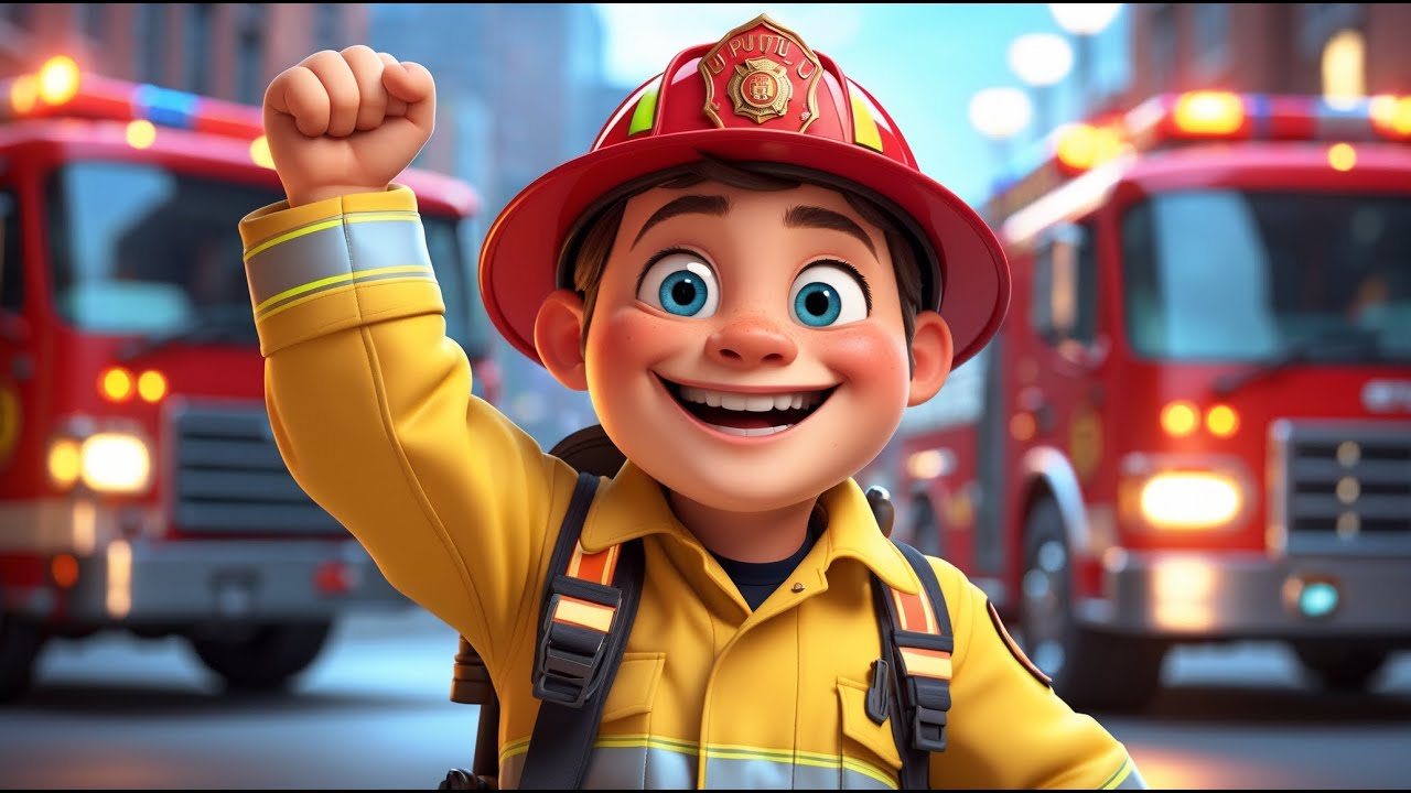 Pompiere Coraggioso 🚒🎵 Eroi in Azione 👨‍🚒❤️ canzoni per bambini