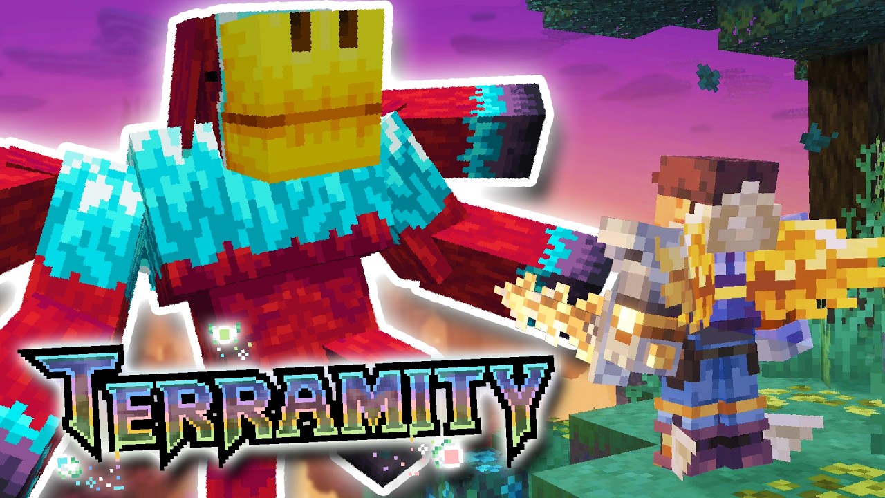 Что если бы Terraria и мод Calamity стали модом для Minecraft! (TERRAMITY MOD)