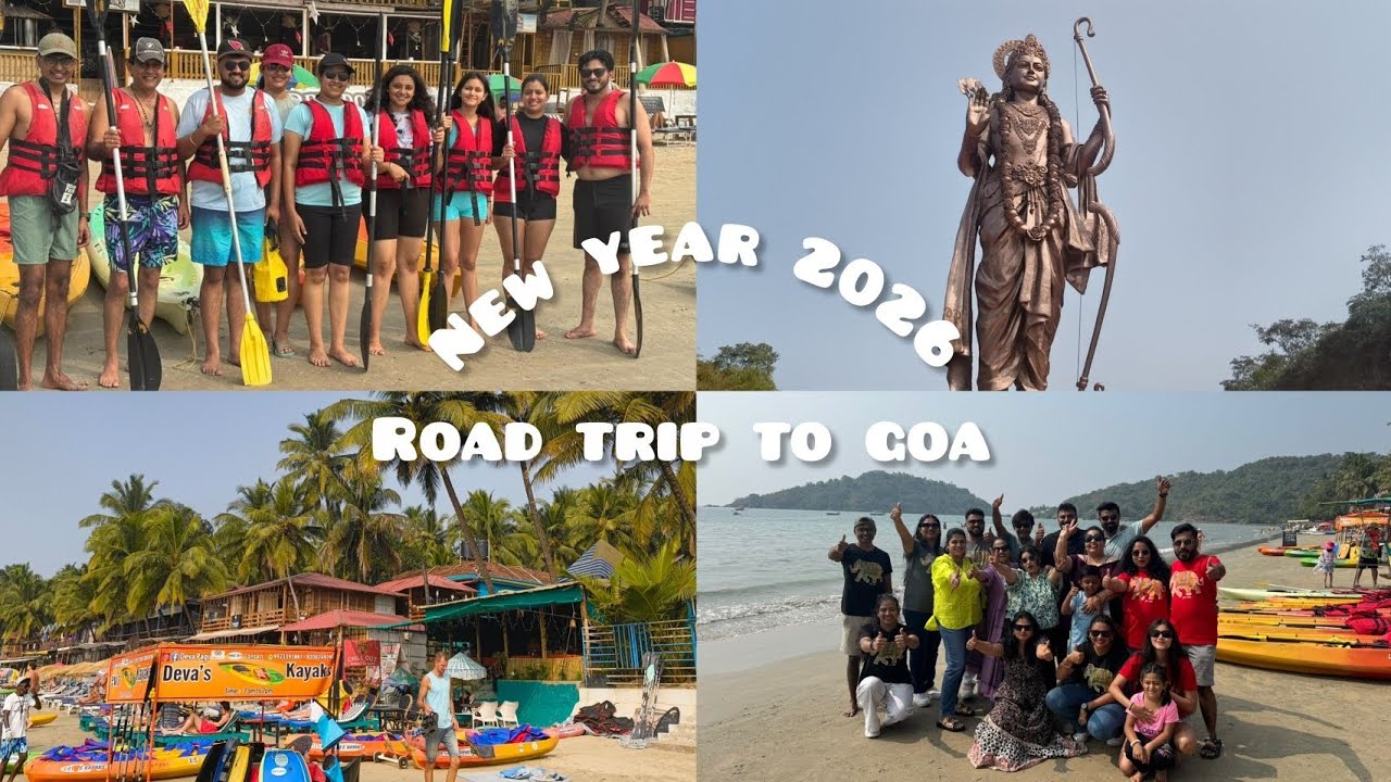 New year 2026 | Goa diaries | Road trip | Palolem beach | #goa #kayaking #family 