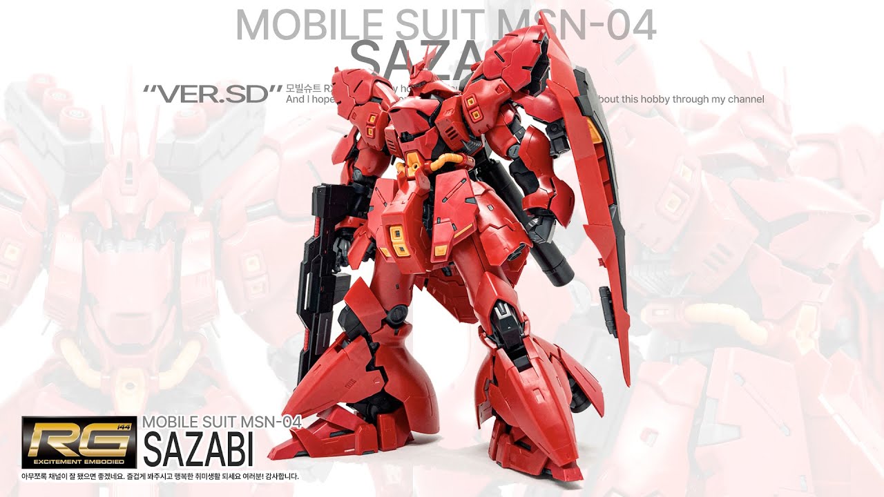 RG 1/144 SAZABI Gundam ASMR BUILD Gunpla Speed build