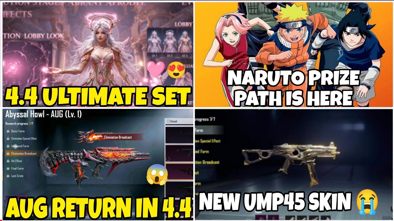 🔴NEXT NARUTO PRIZE PATH IS HERE😱 |NEXT ULTIMATE SET 4.4😍 |NEW UMP45 SKIN IS HERE🔥 |AUG SKIN RETURN🤯