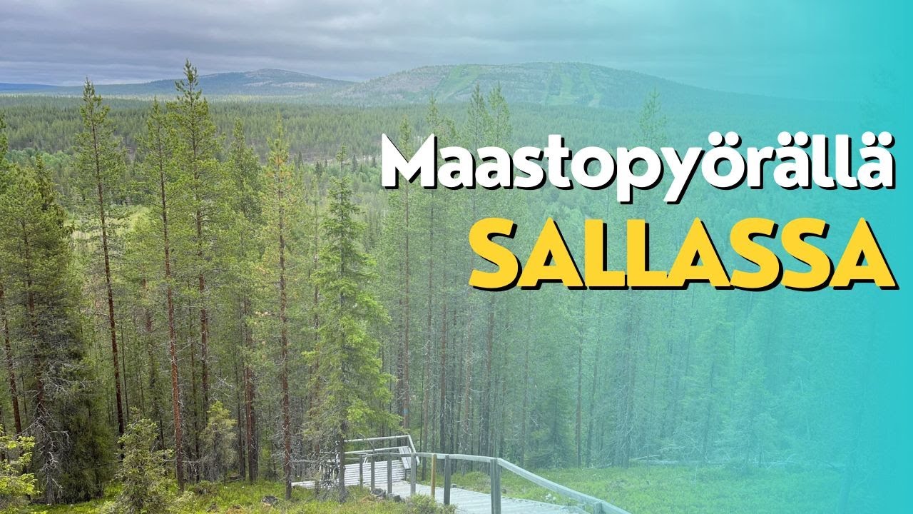 Maastopyöräilyä Sallan reiteillä.