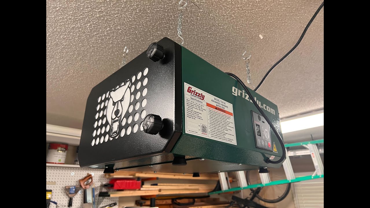 Demo - Grizzly T33150 - 3-Speed HEPA Hanging Air Filter