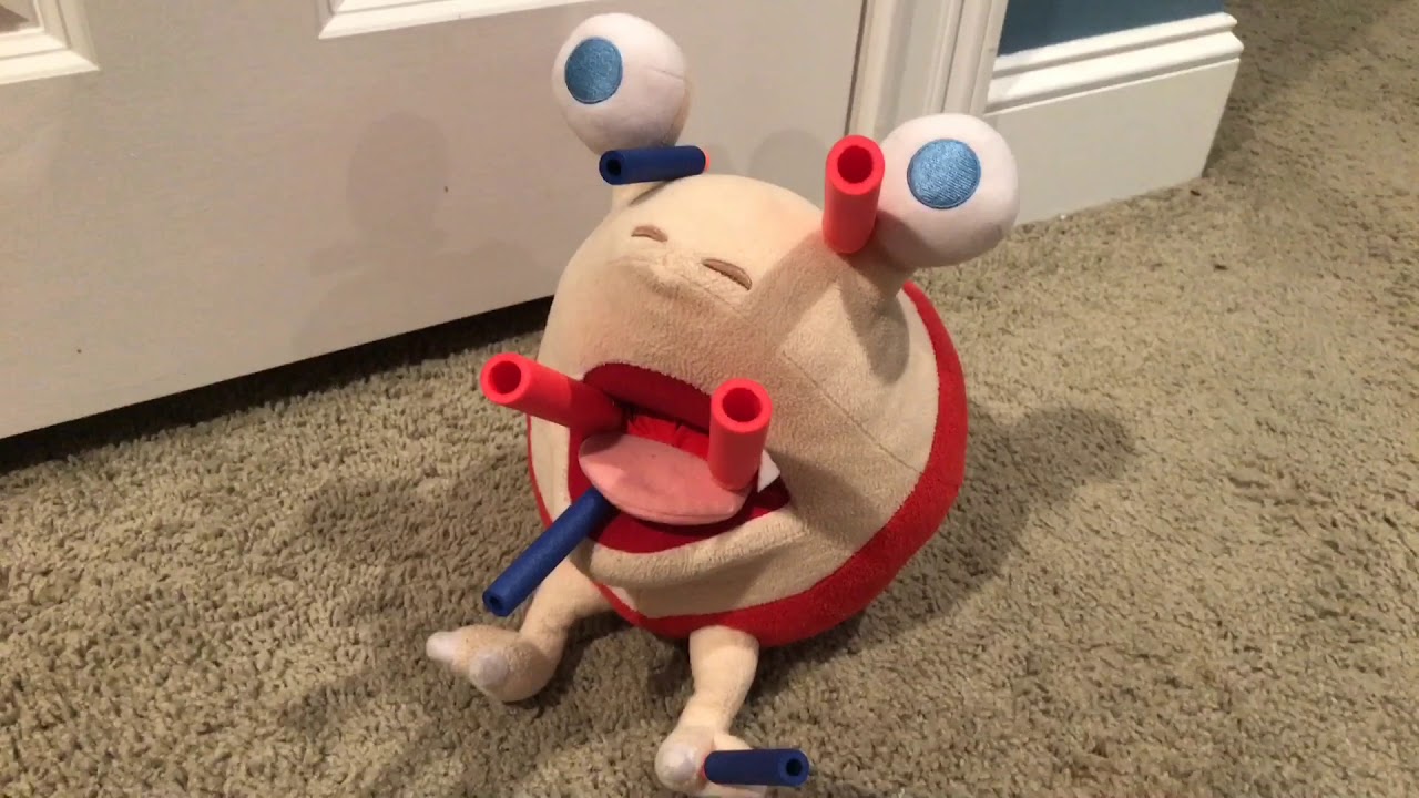 Rock Pikmin Plays with Nerf Guns. And Bulborb gets shot Again!