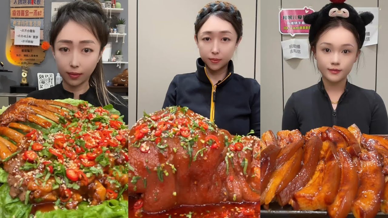 Mukbang #07:Eat rib belly boil braised pork belly boil #mukbang #yummy #delicious 