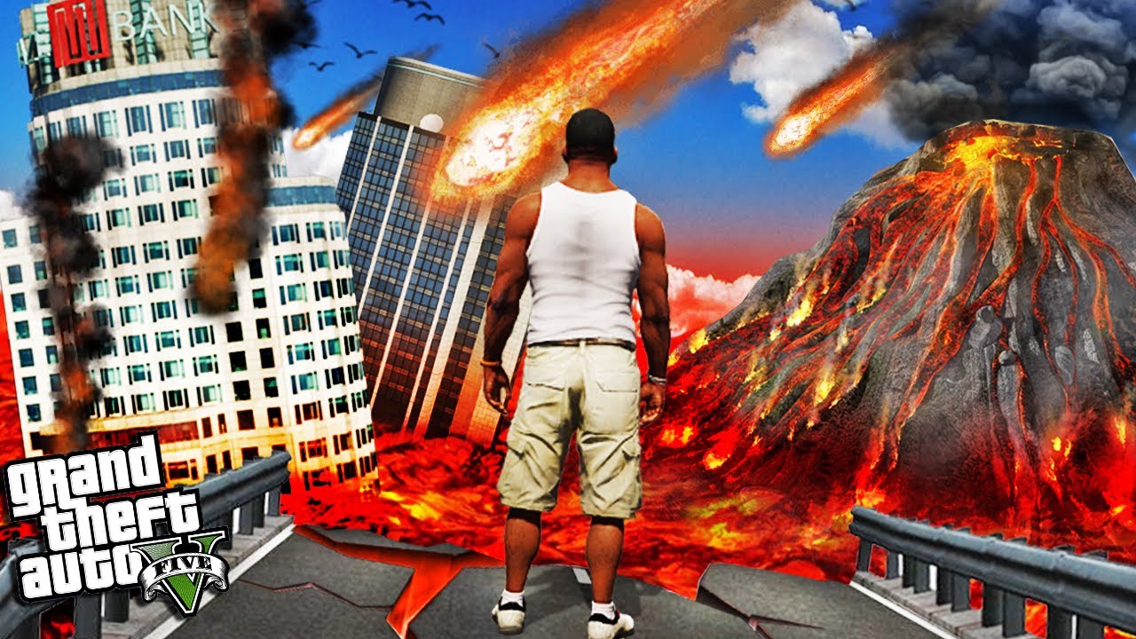 A LAVA SUPER STORM in GTA 5 (End of the World)