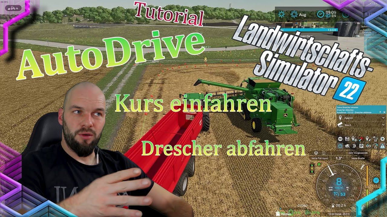 LS22  Einführung Autodrive/Kurs einfahren/Drescher abfahren/Grundlagen/Tutorial