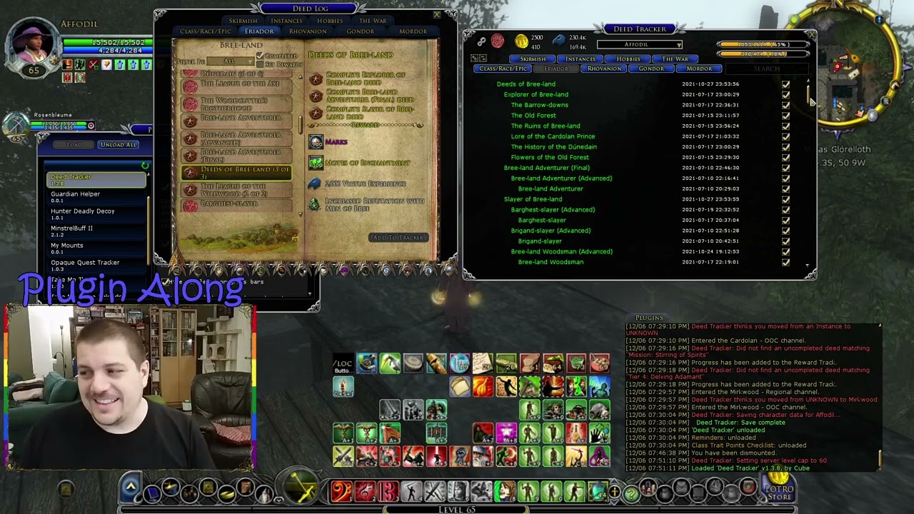 LOTRO Plugin Along with B4 - Episode 72: Deed Tracker improvements part 1