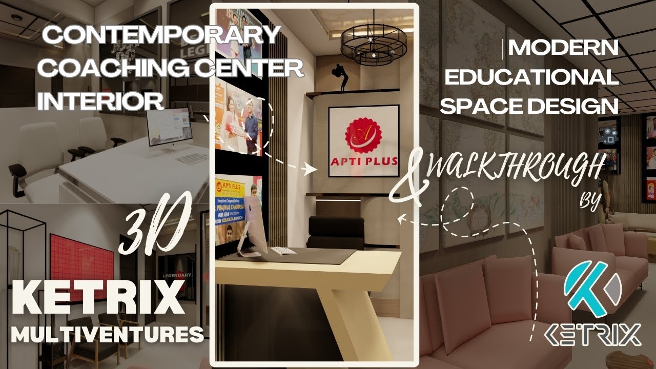 Contemporary Coaching Center Interior | Modern Educational Space Design Walkthrough 🎥🎓