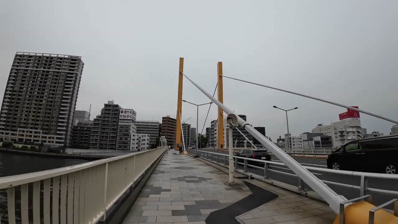 Walk along The Toei Shinjuku Line from Hamacho Sta. to Morishita Sta./浜町駅から森下駅まで散歩