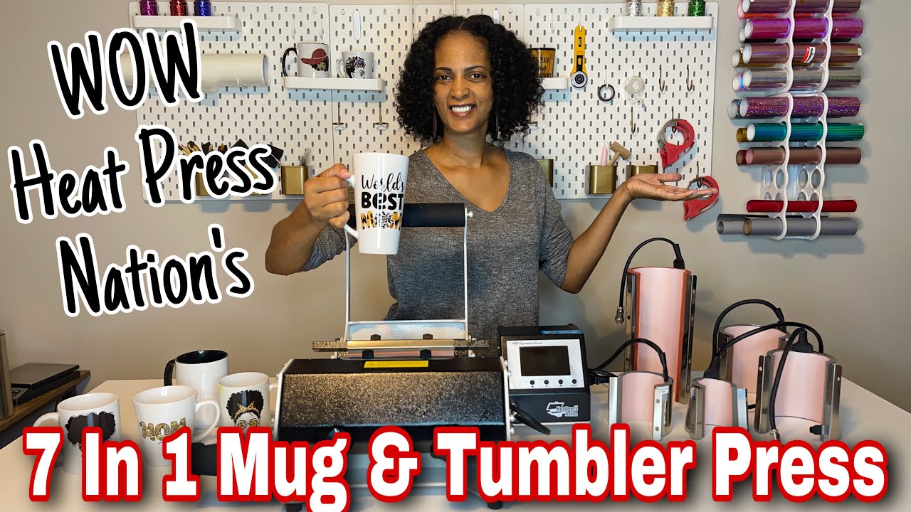 7 In 1 Mug and Tumbler Press Review and Demo HEAT PRESS NATION SIGNATURE SERIES!!