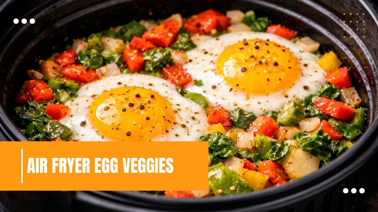 Taj Global Flavors | Crispy Air Fryer Egg & Veggies 🌟 Healthy Breakfast in 10 Minutes! #airfryer