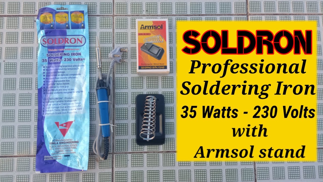 Soldron brand | soldering iron | stand | 35 Watts | 230 Volts | Review | Unboxing | GKS Info Tech