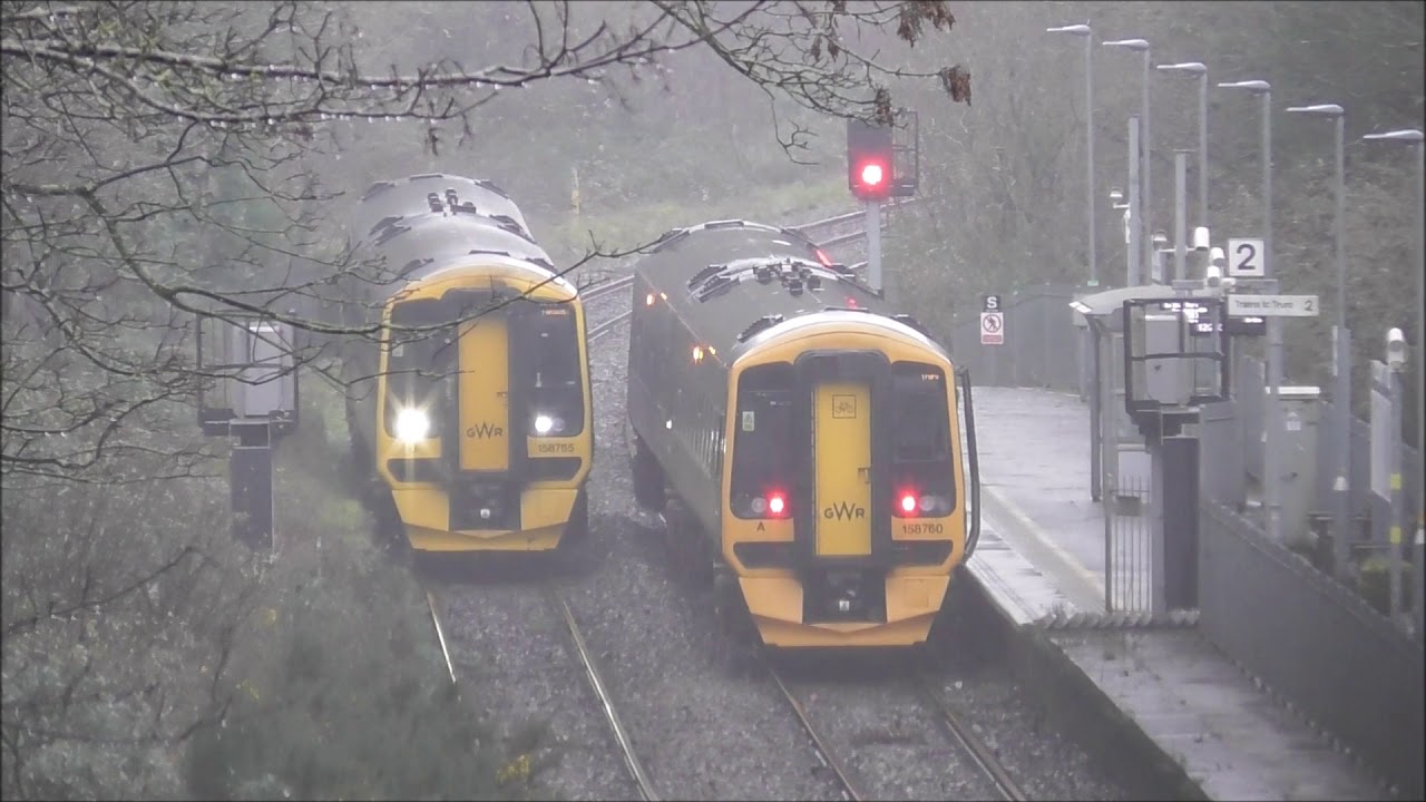 Class 158 Action Trains at Penryn Station (Cornwall) 30th December 2020