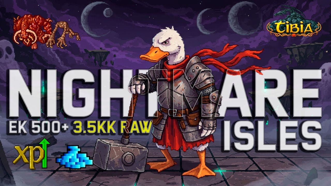 Nightmare Isles | 3.5kk RAW EXP | 500K+ Profit | Knight 500+ | Tibia Global | EK Solo