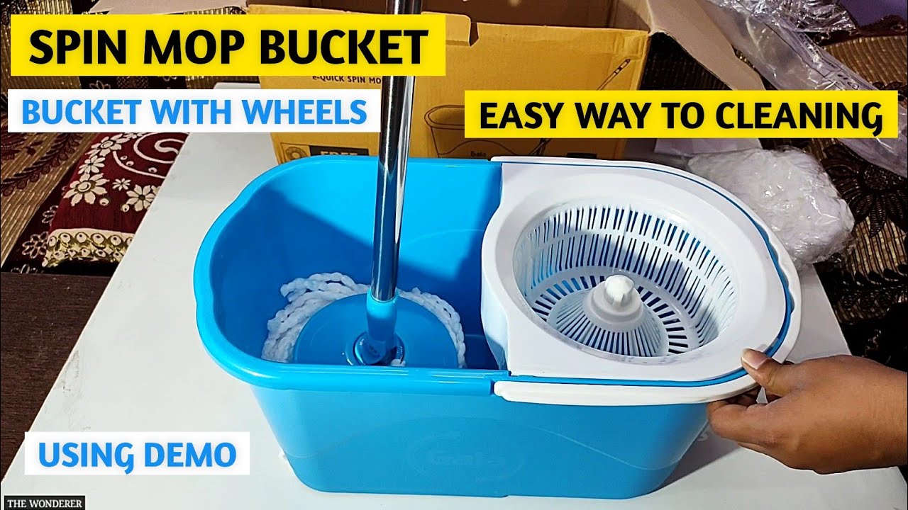 Floor Cleaning Spin Mop Bucket Unboxing and Demo | How to use spin mop