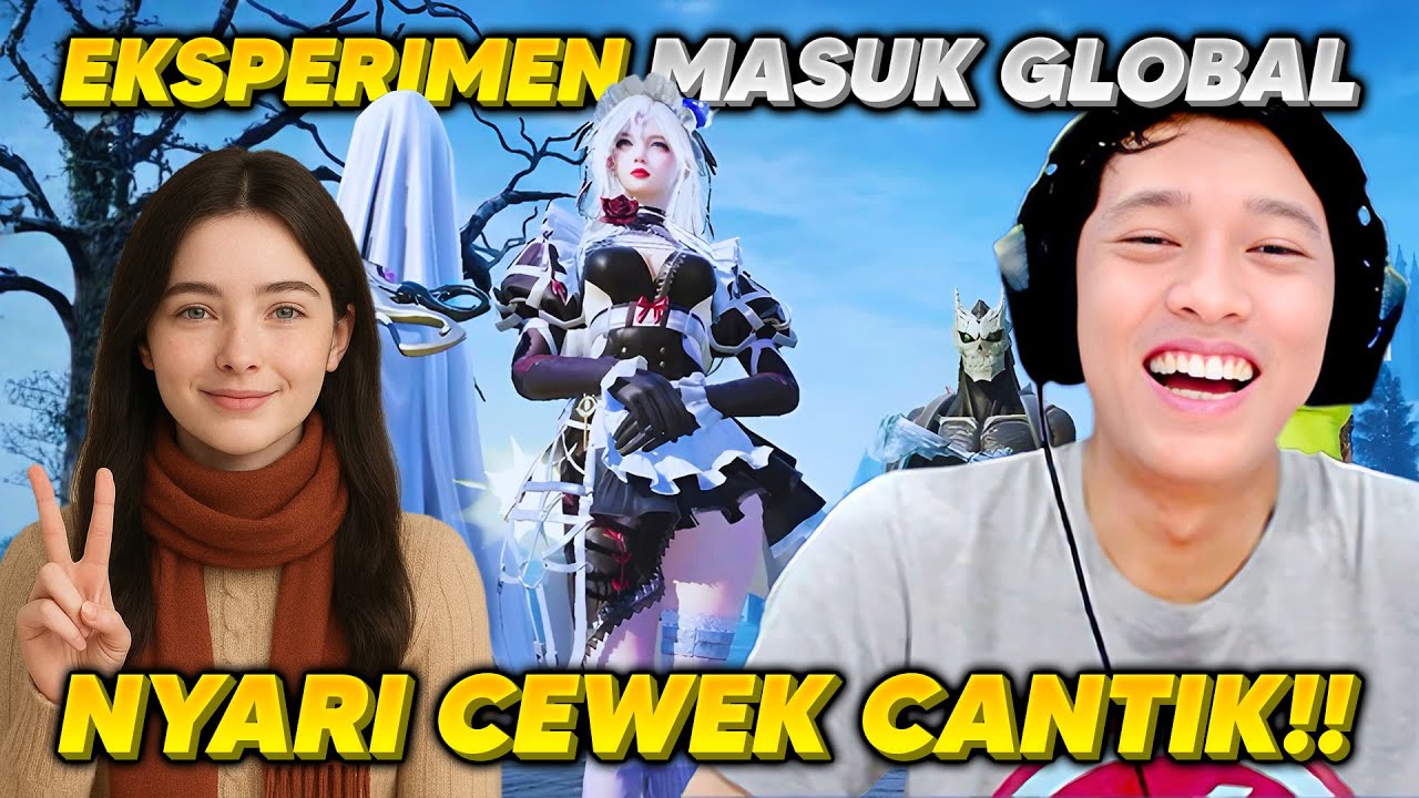 EKSPERIMEN MASUK ROOM GLOBAL PAKAI SKIN ULTIMATE BARU! NYARI PLAYER CEWEK CANTIK !! - PUBG MOBILE