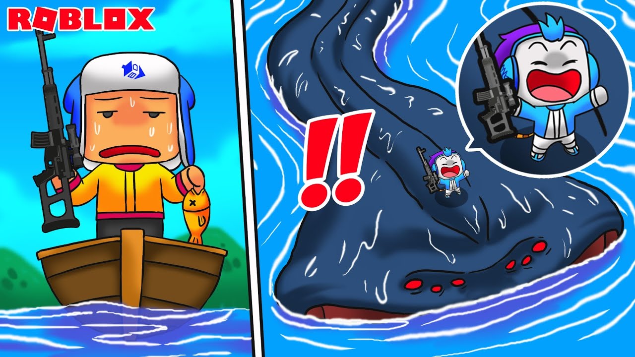 BABY DEL DAN MOCIL MENANGKAP IKAN PAKAI JARING TEMBAK DAPAT IKAN RAKSASA DI ROBLOX!