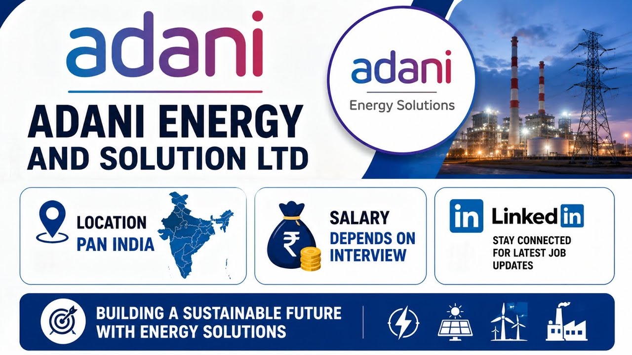 Adani Energy Solutions Ltd Recruitment 2026 🔥 | Pan India Hiring |  Apply via LinkedIn