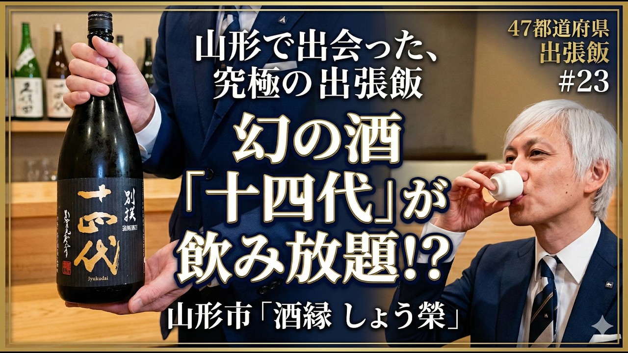 【山形】5000円！酒縁しょう榮で高級日本酒「十四代」飲み放題【たなしん47都道府県出張飯 #23】