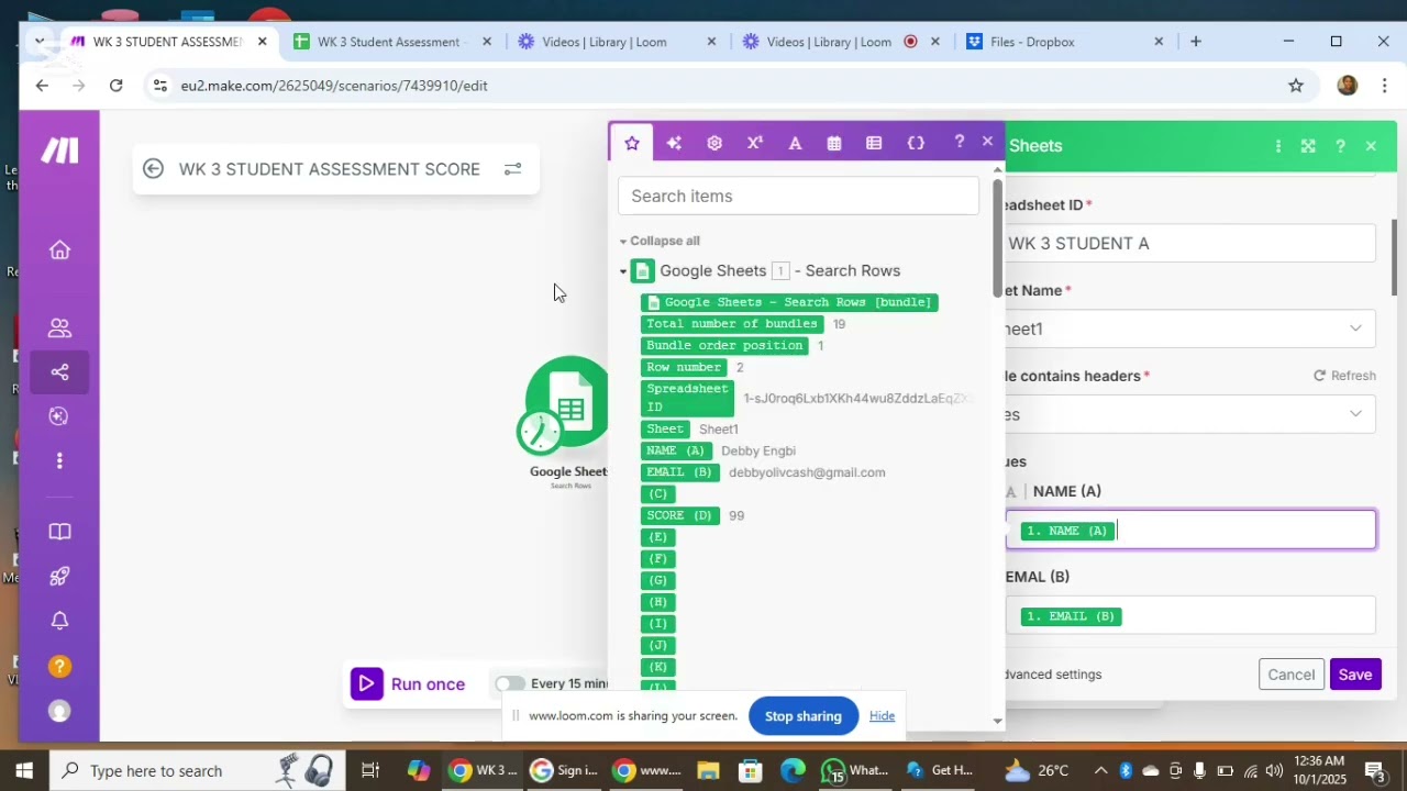 Make.com & Google Sheets  @tamaraebideborahengbi9453 