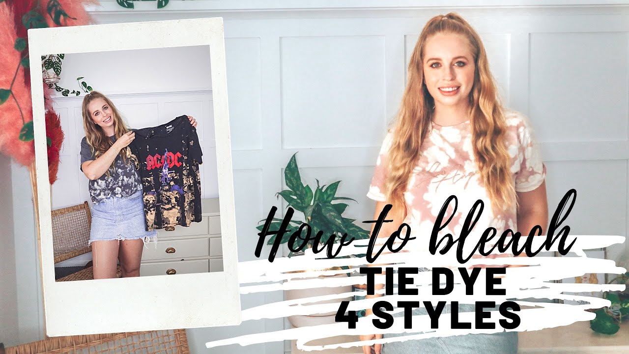How to BLEACH tie dye (aka the reverse tie dye) for beginners