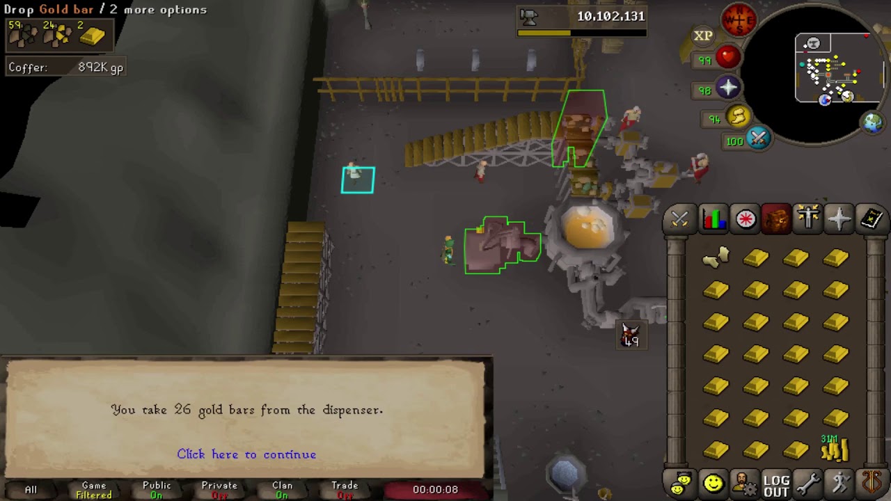 UIM Smithing method 200-250k xp/hr