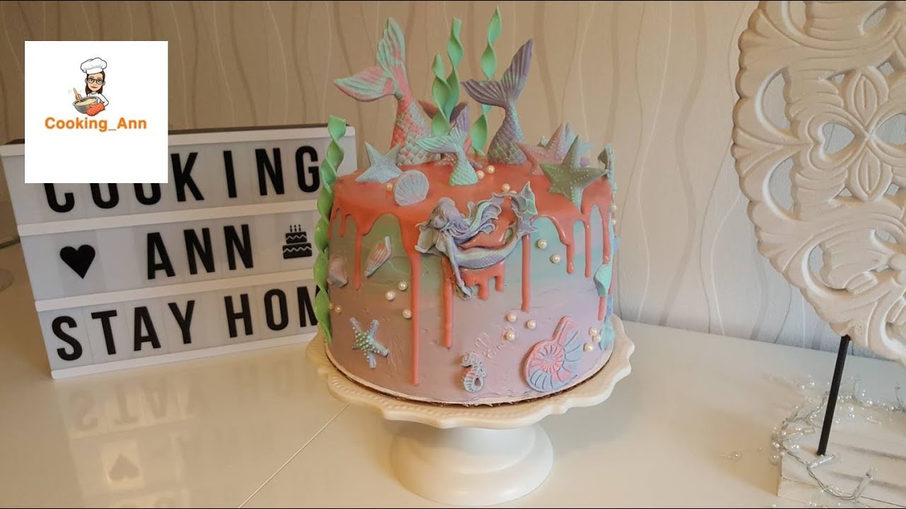 Mermaid Cake einfach selbst gemacht | Meerjungfrauentorte |simple | Tutorial | Deutsch | Kidscake