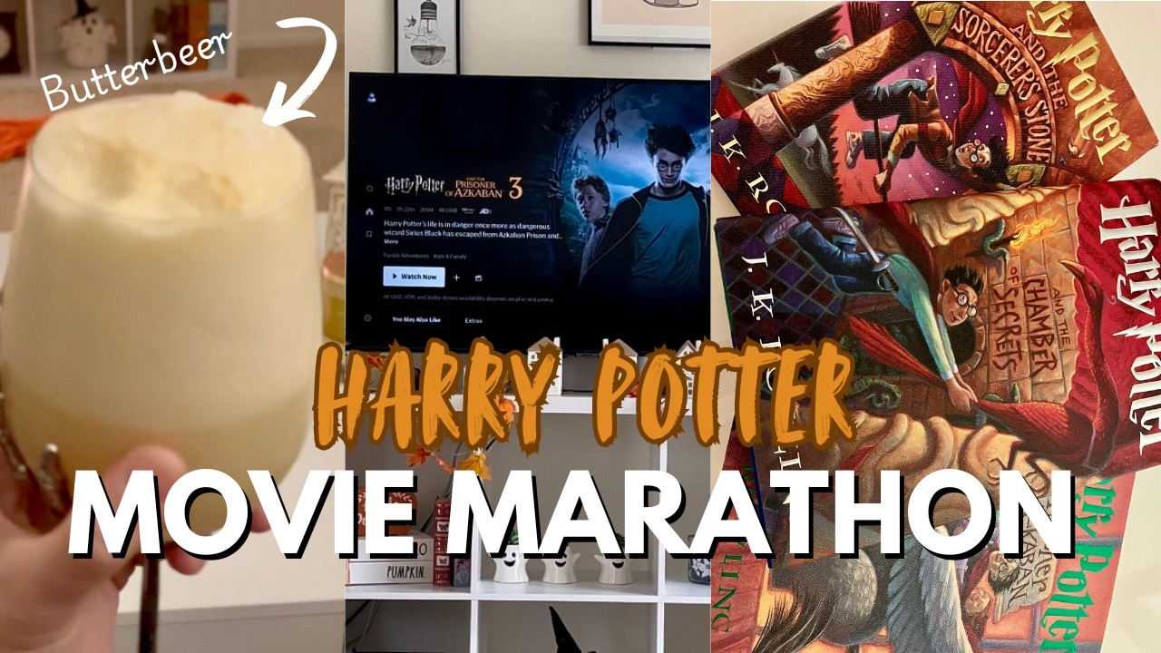 HARRY POTTER MOVIE MARATHON//themed treats, butterbear, & painting