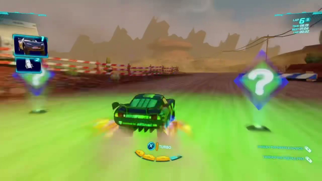 Cars 2 The Video Game | Carbon Fiber Lightning - Canyon Run | 9 laps￼