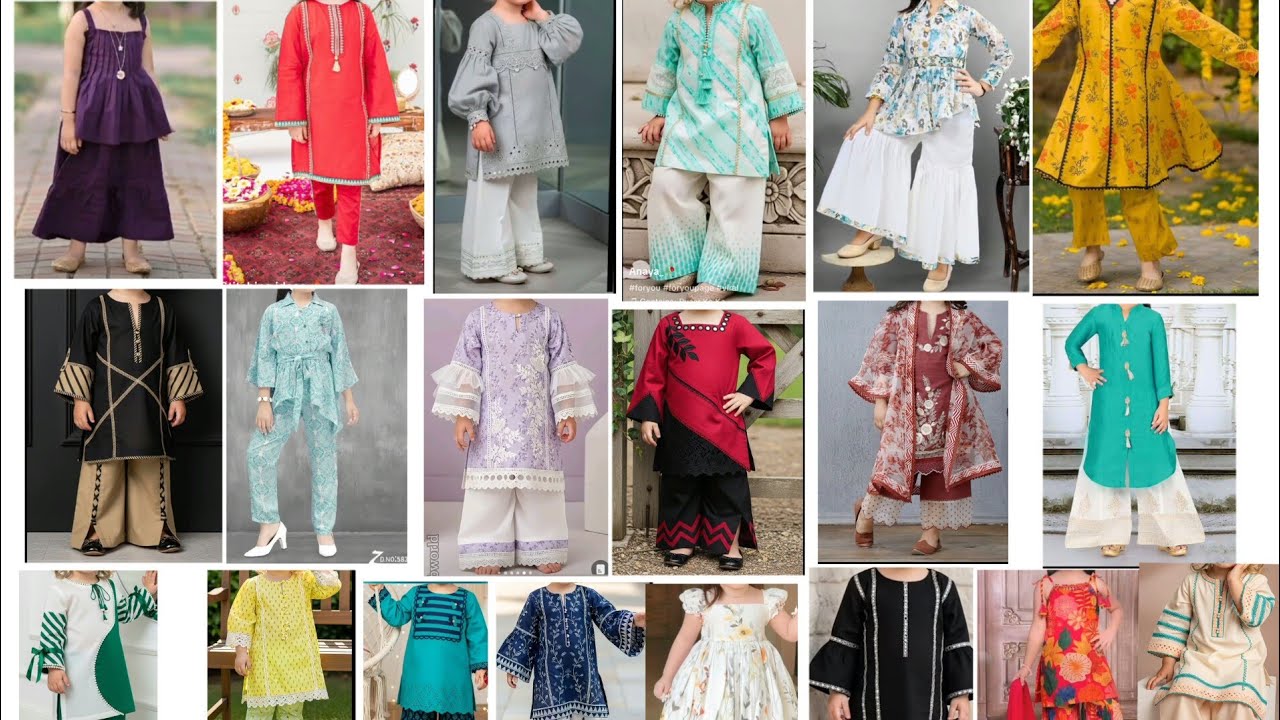 Outfit of little girls/casual dress designs of baby girl 