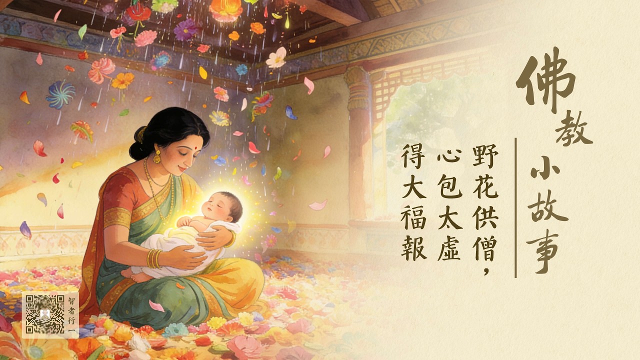 佛教小故事｜野花供僧，心包太虛得大福報
