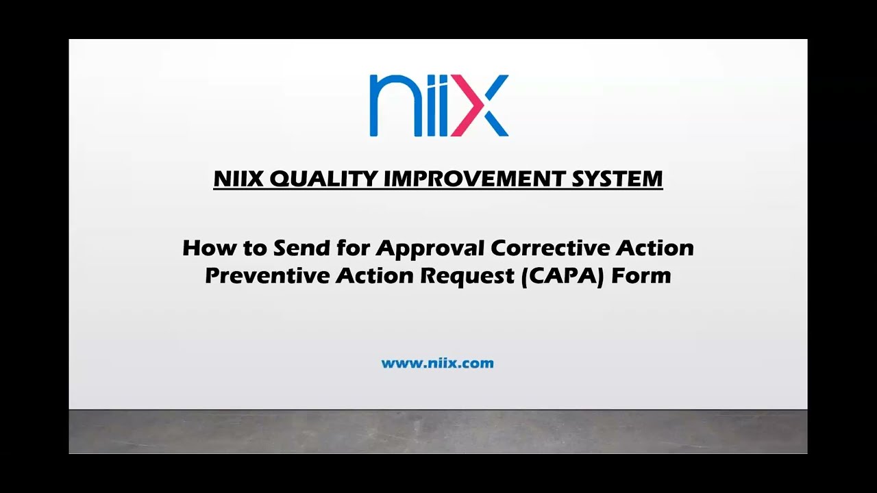 How to Send for Approval CAPA Form