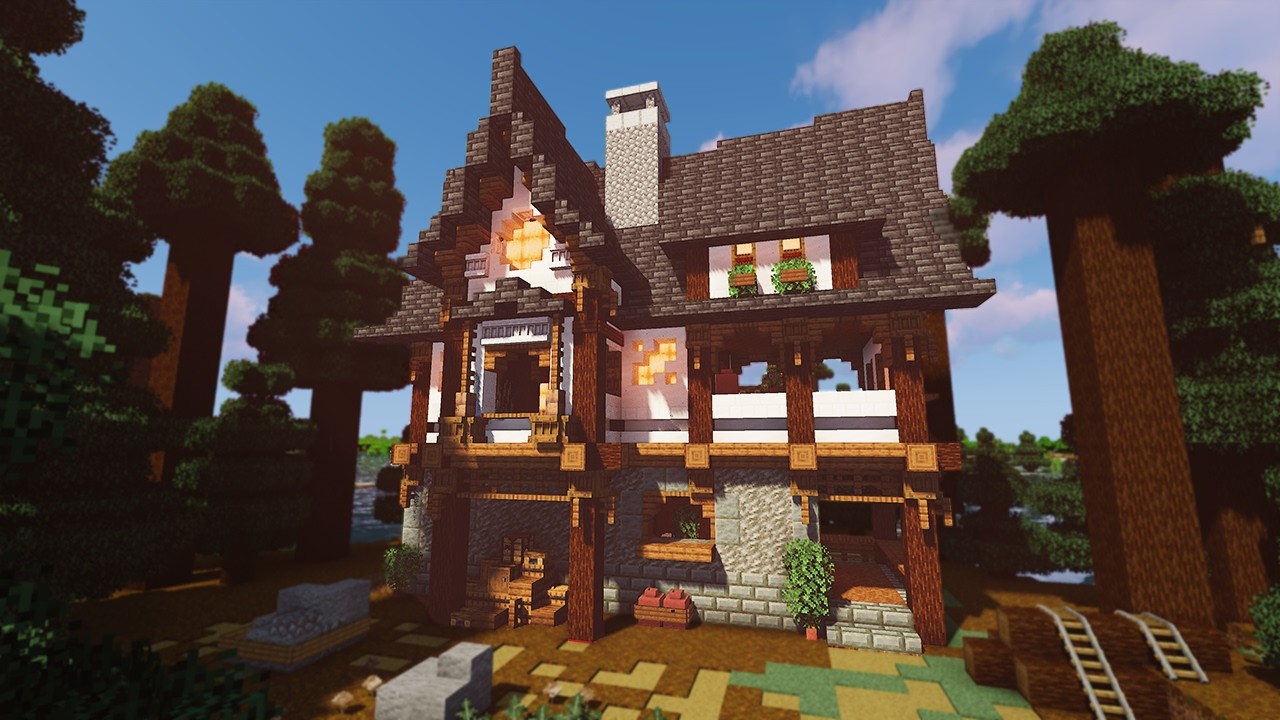 Гайд: Как построить АТМОСФЕРНЫЙ средневековый дом в Minecraft