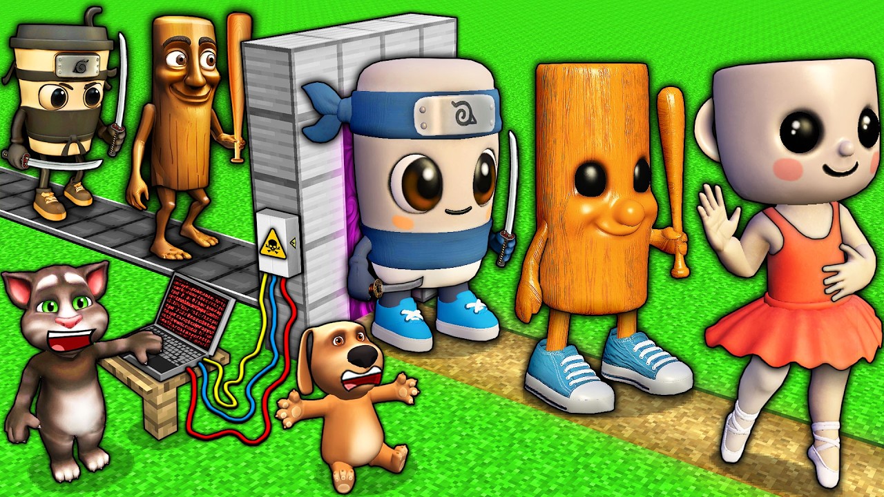 SECRET UPGRADE of CAPPUCCINO ASSASSINO and BALLERINA CAPPUCCINA vs TUNG SAHUR in MINECRAFT animation