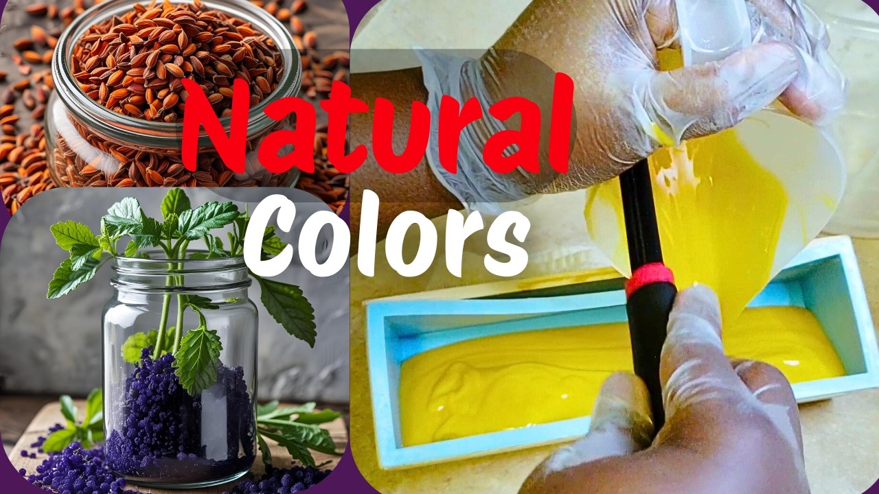 Naturally Colored Cold Process Soap | Shea Butter & Sunflower Oil | Annatto & Alkanet.